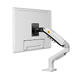 Brazo Ajustable para Monitor Ergonómico / Compatible con Monitores de 17" - 30" / Capacidad de Peso hasta 9 kg / Rotación 360° / Inclinación +85° a -30° / Giro 180° / Ajuste de Resorte de Gas / Color Blanco