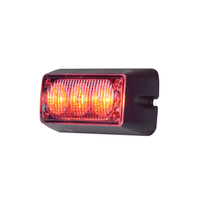 Luz Auxiliar Brillante con 3 LEDs, Color Rojo, Mica Transparente