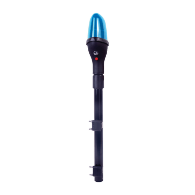 Luz telescópica para motocicleta, color azul