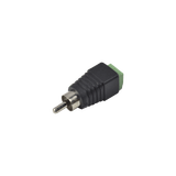 Adaptador RCA MACHO Tipo Jack Polarizado / Terminales Tipo Tornillo / Polarizado (+/-) / Recomendado para Video y AUDIO en sistemas de video vigilancia a 2 Hilos.