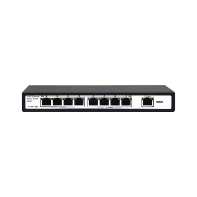 Switch PoE / 100 Metros PoE / 8 puertos 802.3af/at ( 132.5 W ) 10/100Mbps + 1 puerto Uplink