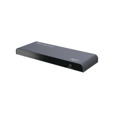 Switch Conmutador HDMI de 5 entradas a 1 salida / 4K @ 60Hz / HDMI 2.0 / HDCP 2.0 / HDMI 3D / Soporta audio estándar, DSD (Direct Stream Digital) y HD (HBR) / Diferentes modos de conmutación, Manual, Control Remoto y RS232.