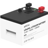 Batería de Litio LiFePO4 12.8Vcc, 100Ah, 1.28KwH, Pantalla LCD para Monitoreo Local, Carcasa Metálica