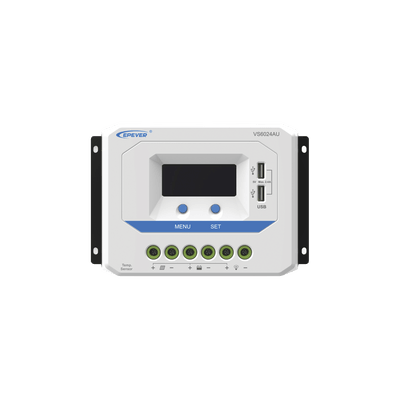 Controlador Solar de Carga PWM 12/24V 60 A, Salida USB, con Display