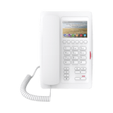 (H5 Color Blanco)Teléfono para Hotelería, profesional de gama alta con pantalla LCD de 3.5 pulgadas a color, 6 teclas programables para servicio rápido (Hotline) PoE