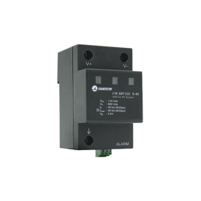 Supresor de Sobretensiones, trabaja con 100 Vcc Tipo 2 En Montaje DIN Rail, tecnología MOV, Certificación IEC 61643-1 (1104-11-105)