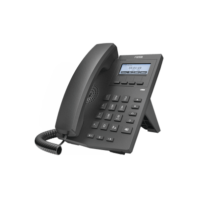 Teléfono IP empresarial para 2 lineas SIP con pantalla LCD 128 x 48 Px y conferencia de 3 vías, PoE