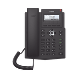 Teléfono IP empresarial para 2 lineas SIP con pantalla LCD, Códec Opus, conferencia de 3 vías, PoE.