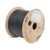 Carrete de 1 km de Fibra Óptica Drop, Interior/Exterior G.657A2 Monomodo de 1 hilo (unifibra), Dieléctrica, Forro Negro
