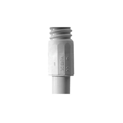 Conector (Racor) de tubería rígida a tubería flexible (Diflex), PVC Auto-Extinguible, 20 mm, IP65
