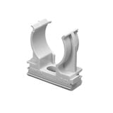 Soporte de presión (Abrazadera), PVC Auto-extinguible, abierto para tubería de 40 mm