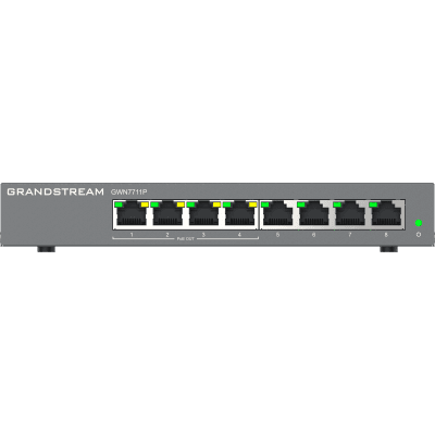 Switch de Red Administrable Capa 2 Lite / 8 Puertos Gigabit Ethernet / 4 Puertos PoE / VLAN / QoS / Snooping IGMP / Montaje en Pared y Escritorio / Compatible con GDMS