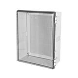 Gabinetes NEMA, cuerpo gris, cubierta transparente (400 x 500 x 160 mm), para interior y exterior, incluye panel