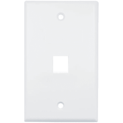 Placa de Pared (Face Plate) / 1 Puerto / Color Blanco / Caja con 20 Piezas / ABS