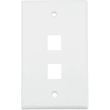 Placa de Pared (Face Plate) / 2 Puertos / Color Blanco / Caja con 20 Piezas / ABS