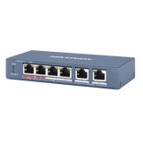 Switch PoE+ / No Administrable / 3 Puertos 10/100 Mbps 802.3 af/at (30 W) + 1 Puerto 10/100 Mbps Hi-PoE (60 W) / 2 Puertos 10/100 Mbps Uplink / Modo Extendido hasta 300 Metros / 60 W