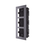 Base de 3 Espacios para EMPOTRAR Módulos de Videoporteros Hikvision