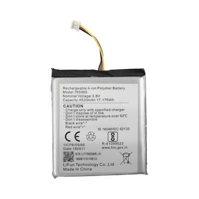 Batería de Respaldo para Panel de Alarma Hikvision / 4520 mAh / Compatible con Paneles AX PRO - AX HUB - Hibrido Versión 1 (DS-PHA64-W4P) y Repetidor AX PRO DS-PR1-WB