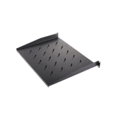 Charola para Soportar Equipos en Rack de 19" / Profundidad de 30 CM / Color Negro / 1 U Rack