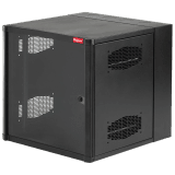 Gabinete AccessPlus de Montaje en Pared de 19in, Rieles Numerados y Roscados #10-32, Puerta con Ventana de Seguridad, 600 mm de Ancho, 762 mm de Profundidad, 12 UR, Color Negro