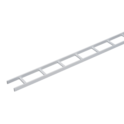 Charola Tipo Escalerilla de Secciones Rectas, 12 in (305 mm) de Ancho, Travesaños a Intervalos de 9 in (229 mm), Tramo de 10 ft (3.05 m), de Acero, Color Blanco