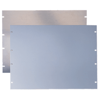Tapa Ciega Para Rack Estándar de 19in, Plano, de Acero, 2 UR, Color Gris
