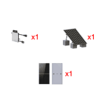 Kit Solar Interconexion / 500 W 220Vca / Microinversores HOYMILES / Montaje Incluido