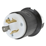 Clavija Industrial con Bloqueo de Media Vuelta / 20 A 277 V CA / 2 Polos 3 Hilos / Color Blanco y Negro / Nema L7-20P.
