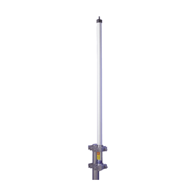 Antena base UHF 406-430 MHz, Fibra de Vidrio, 9 dB de Ganancia, Serie HD para Climas Difíciles