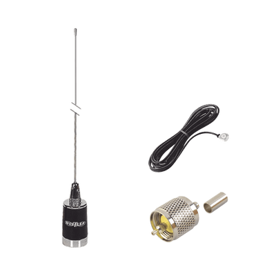 kit de antena móvil de 3dB de Ganancia en VHF 148-174 MHZ, Incluye LMG150 + CHMB + RFU505