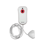 Pulsador de Cama Blanco Antibacteriano / Botón Rojo de Alarma 20mm / Conector Magnético / Protección IP67 / Cable 2m Resistente al Fuego / Libre de Halógenos / Braille &#039;SOS&#039;