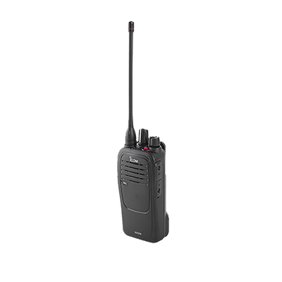 Radio portátil digital ICOM, Rx-Tx. 400-470MHz, 4W de potencia, sumergible IP67, analógico-digital, trunking convencional y multi-sitio convencional