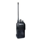 Radio portátil digital y analógico en rango de frecuencia 450-512 MHz, 16 canales, 5W de potencia de RF. batería, cargador, antena y clip incluidos.