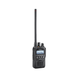 Radio digital NXDN con pantalla, en banda de VHF, rango de frecuencia 136-174MHz, con 512 canales, sumergible IP67, bluethooth, grabador de voz. Incluye Batería, antena y cargador