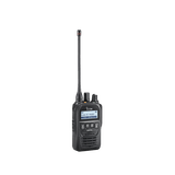 Radio digital NXDN con pantalla, en banda de UHF, rango de frecuencia 450-512MHz, con 512 canales, sumergible IP67, bluethooth, grabador de voz. Batería, cargador, antena y clip incluidos.