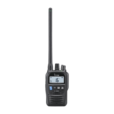 Radio portátil marino y comercial en VHF, incluye los canales USA, INT, CAN, y del clima