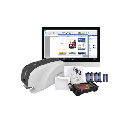 Kit Impresora tarjetas PVC /Doble Cara /incluye: 2 x Ribbon, 100 Tarjetas PVC, Software, Kit Limpieza