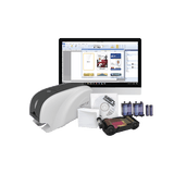 Kit Impresora de tarjetas PVC/ Una Cara /incluye: 2 x Ribbons, 100 Tarjetas PVC, Software, Kit Limpieza, Garantia 3 Años, Mascara de Seguridad UV