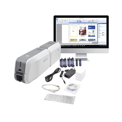 Kit Impresora SMART51L / Con Laminador /DOBLE Lado/3 Años Garantia / Incluye 2 x RibbonColor / 100 tarjetas PVC/ 1 Cinta de Limpieza/ Software