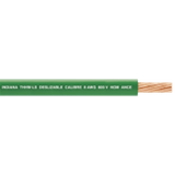 ( Venta por metro ) Cable 10 awg color verde, conductor de cobre suave cableado. Aislamiento de PVC, auto-extinguible.