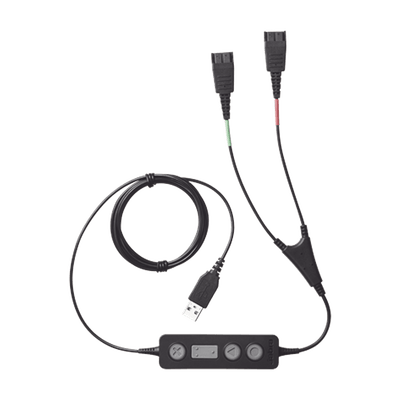 Jabra Link 265 USB/QD cable de entrenamiento, para conectar 2 diademas simultaneas con puerto USB (265-09)