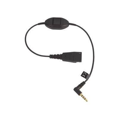 Jabra Cord QD a conector de 3.5 mm con Push-to-Talk para teléfonos celulares smartphones (8800-00-103)