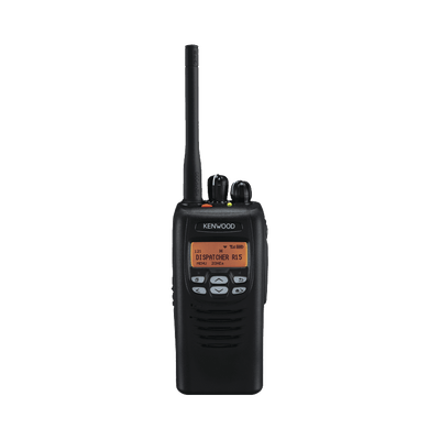 450-520 MHz, Intrínsecamente Seguro, 5 W, 512 canales, GPS. Incluye antena, batería, cargador y clip.