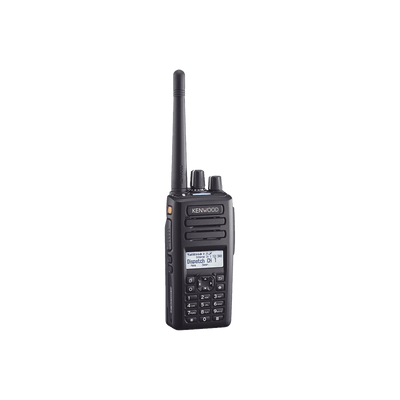 Radio portátil UHF 800/900 MHz, 260 Canales, Digital NXDN-DMR-Análogo, GPS, Bluetooth, IP67, 2 Pines, Incluye Batería-Antena-Cargador-Clip.