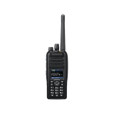 Radio portátil UHF 450-520 MHz, DTMF, Digital NXDN-DMR-Analógico, 5 W, Bluetooth, GPS, MicroSD, 1024 Canales, Incluye Batería, cargador, antena, y clip