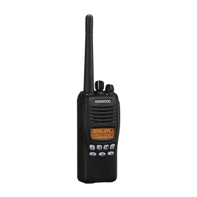 136-174 MHz, 5 W, 128 canales, 9 teclas programables, GPS, IP55, FleetSync/DTMF/MDC1200, Incluye antena, batería, cargador y clip