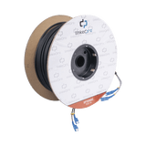 Carrete de Fibra Óptica Monomodo con Conectores SC-SC Duplex, Reforzada con Kevlar, de 100 metros