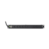 Multicontacto Horizontal (PDU) de 8 Contactos (NEMA 5-15R) Rack 19" 1UR. Voltaje Entrada/Salida: 120Vca/15A