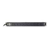 Multicontacto Horizontal (PDU) de 10 Contactos (NEMA 5-15R) Rack 19" 1UR. Voltaje Entrada/Salida: 120Vca/15A