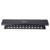 Organizador de Cables Horizontal de 2U para Rack de 19" con Cubierta Metálica